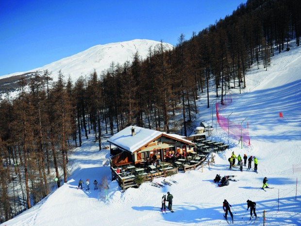 Le Chalet des Amoureux is een populaire skihalte in Molines.
